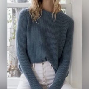Jenni Kayne Cashmere Fisherman Sweater M